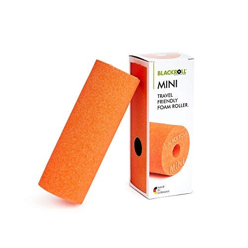 BLACKROLL ® MINI, Rullo massaggio muscolare per massaggi mirati, Foam roller per auto-massaggio di diverse parti del corpo, 15 cm x 5 cm, arancione