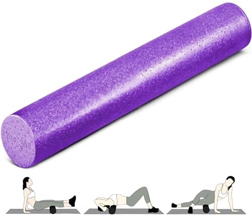 Yes4All Foam Roller Rullo In Schiuma Ultra Leggero In EPP Ad Alta Densità Lungo 30/45/61/91 CM Per Schiena, Gambe, Allenamenti, Punti Trigger, Palestra, Pilates, Fitness, Yoga, Tessuti Profondi