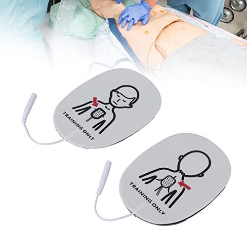 ZJchao 2 Pz 2,0 Mm Elettrodi di Formazione Pad, Autoadesivi di Ricambio per Allenamento per Practi Trainer, Fisioterapia Elettrodi Patch, Defibrillazione Formazione Elettrodi in Schiuma