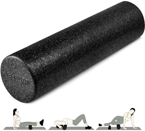 Yes4All Foam Roller Rullo In Schiuma Ultra Leggero In EPP Ad Alta Densità Lungo 30/45/61/91 CM Per Schiena, Gambe, Allenamenti, Punti Trigger, Palestra, Pilates, Fitness, Yoga, Tessuti Profondi