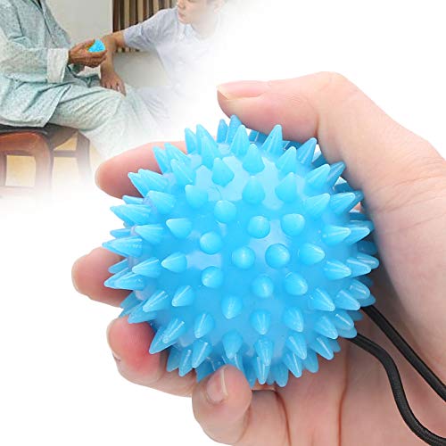 ZJchao Palla da allenamento per dita della mano, palla per terapia di massaggio Grip Ball Mano Flessibilità per la forza Esercizio di compressione Squeeze Training Palla antistress con corda