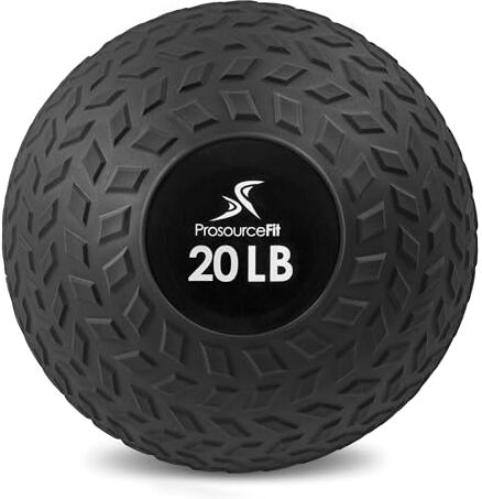 ProsourceFit Slam Medicine Balls 20 lbs Tread Textured Grip Dead Weight Balls for Cross Training, Strength and Conditioning Exercises, Cardio and Core Workouts, Black