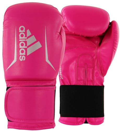 Adidas Speed 50 Guantoni da boxe, da adulto, colore: rosa/argento