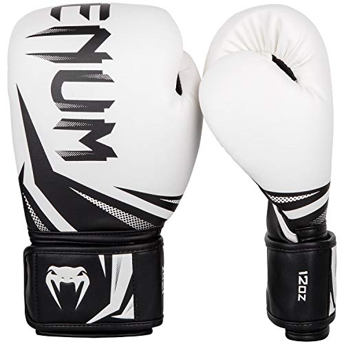 VENUM Challenger 3.0 Guantoni Da Boxe, Unisex – Adulto, Bianco / Nero, 14 oz