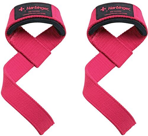 Harbinger Pink, Womens Padded Cotton Lifting Straps Donna, One Size