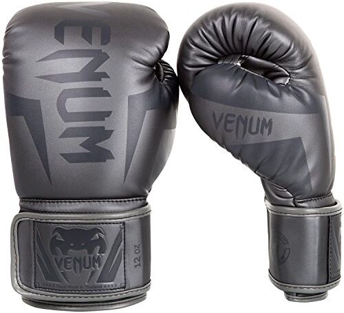 VENUM Elite Guanti da Boxe, Unisex Adulto, Grigio, 10 oz