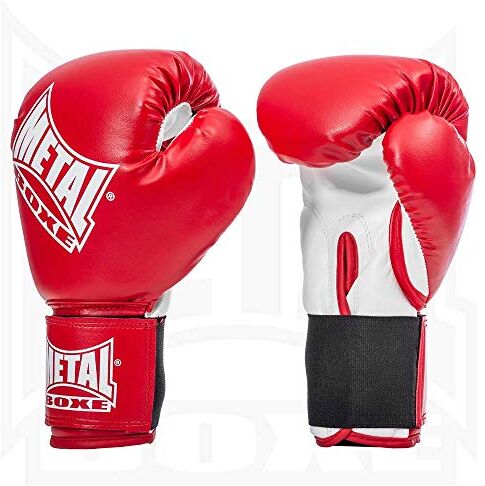 METAL BOXE Guanti da Boxe, Rosso, 6 oz