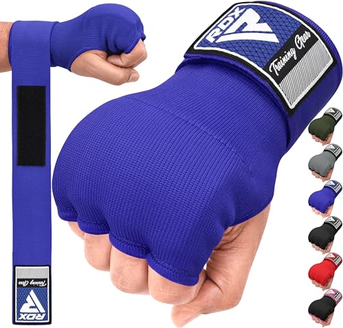 RDX Gel Fasce Boxe Sottoguanti Interni Bende, 75cm Elastico Lunghe Polsiere, Pugno Imbottita Protezione Bendaggi Guanti, Pugilato Muay Thai Allenamento Kickboxing Arti Marziali Punzonatura Uomo Donna