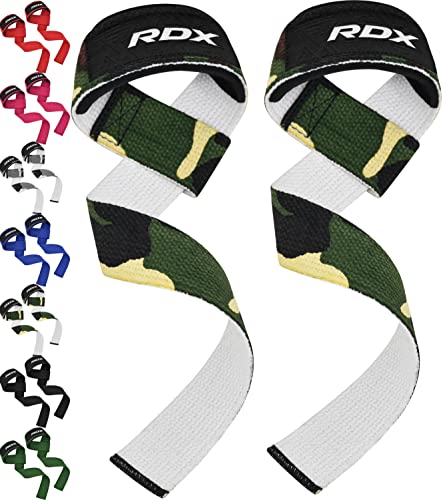 RDX Cinghie Sollevamento Pesi, 5MM Neoprene Imbottita Supporto Polsa, Fitness Polsiere Palestra Fasce Polsi Power Lifting Straps, Pesistica Stacchi da Terra Gym Allenamento Bodybuilding Uomo Donna