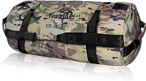 Yes4All Sacco ponderato Regolabile con Maniglie da 2-90 kg per allenamenti di Corsa, Core Bag Sandbag per Molti allenamenti Funzionali, Fitness, Crossfit, condizionamento