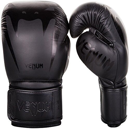 VENUM Giant 3.0, Guantoni da Boxe Muay Thai Kick Boxing, Unisex Adulto, Nero/Nero Opaco, 10 Oz