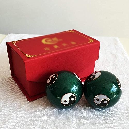 Generic Sfere baoding palline cinesi Baoding palla 2 pezzi di palla da massaggio per le mani con palla fitness Baoding(Color:d)