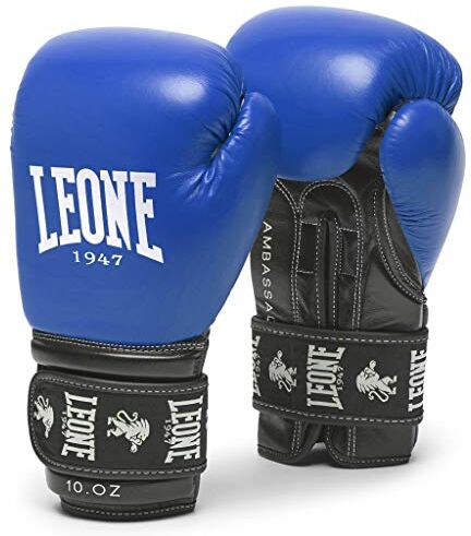 Leone Ambassador, Guantoni da Boxe Unisex Adulto, Blu, 10oz