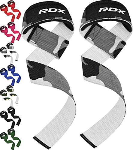 RDX Cinghie Sollevamento Pesi, 5MM Neoprene Imbottita Supporto Polsa, Fitness Polsiere Palestra Fasce Polsi Power Lifting Straps, Pesistica Stacchi da Terra Gym Allenamento Bodybuilding Uomo Donna