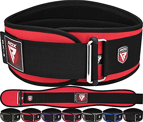 RDX Cintura Palestra Sollevamento Pesi, 6.5” Lombare Imbottita Schiena Supporto, Powerlifting Belt per Bodybuilding Pesistica Fitness Gym Stacchi Funzionale Allenamento di Potenza Squat, Uomo Donna