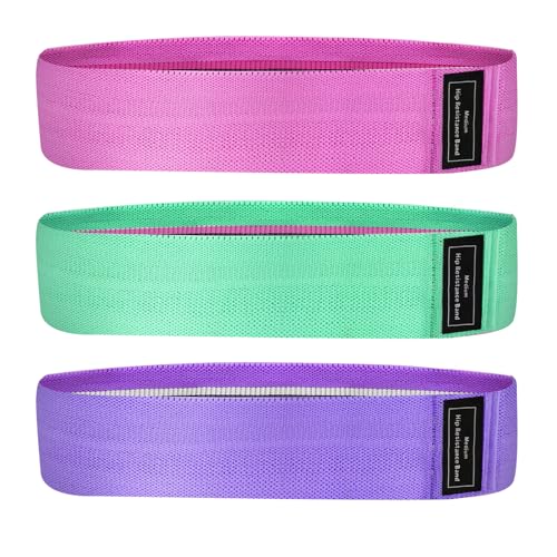 Generic Elastici Palestra, 3 Pezzi Bande Elastiche Fitness di 3 Livelli Resistenza e Altri Sport Yoga, Pilates, Schiena Stretching, Motore Elastico Bodybuilding