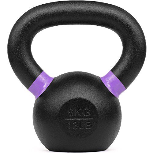 Yes4All Peso Kettlebell rivestito in polvere, 6 kg, viola