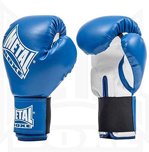 METAL BOXE Guanti da Boxe, Blu, 4 oz