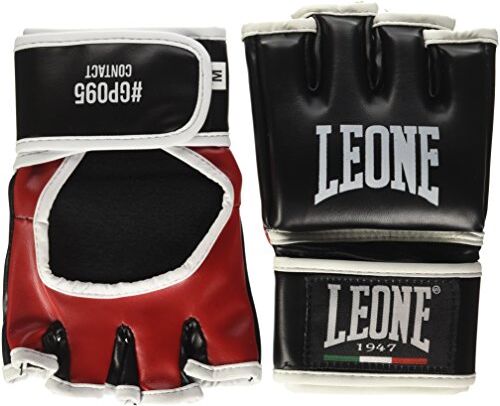 Leone , Contact Guanti MMA, Unisex – Adulto, Nero, L, GP095