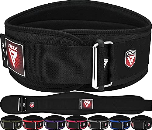 RDX Cintura Palestra Sollevamento Pesi, 6.5” Lombare Imbottita Schiena Supporto, Powerlifting Belt per Bodybuilding Pesistica Fitness Gym Stacchi Funzionale Allenamento di Potenza Squat, Uomo Donna