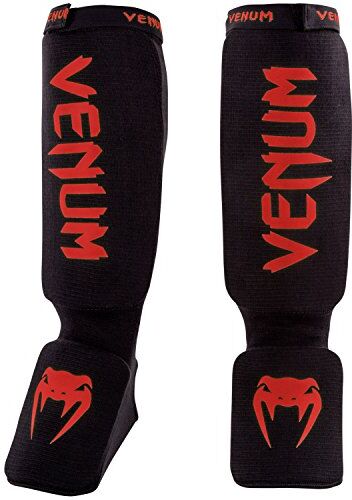 VENUM Kontact, Parastinchi Unisex – Adulto, Nero/Rosso, Unica