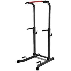 VOUNOT ® Dip Station Power Tower Multifunzione per Flessioni, Trazioni, Fitness e Addominali, Stazione Fitness con Impugnature Ergonomiche e Altezza Regolabile, 120 KG, Nero VOUNOT ® Dip Station Power Tower Multifunzione per Flessioni, Trazioni, Fitness e Addominali, Stazione Fitness con Impugnature Ergonomiche e Altezza Regolabile, 120 KG, Nero