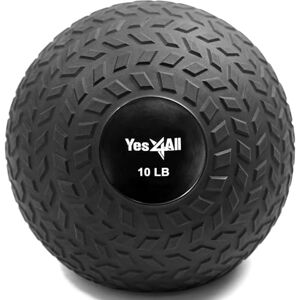 Yes4All Slam Balls 4,5 kg, nera, palla medica riempita di sabbia senza rimbalzo, adatta per l'allenamento e la forza Yes4All Slam Balls 4,5 kg, nera, palla medica riempita di sabbia senza rimbalzo, adatta per l'allenamento e la forza