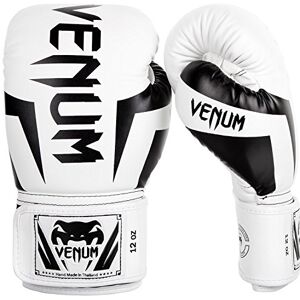 VENUM Elite Guanti da Boxe, Unisex Adulto, Bianco/Nero, 12 oz VENUM Elite Guanti da Boxe, Unisex Adulto, Bianco/Nero, 12 oz