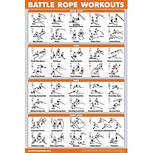 Palace Learning QuickFit Battle Rope Poster laminato con tabella illustrata degli esercizi (laminato, 45,7 x 61 cm) Palace Learning QuickFit Battle Rope Poster laminato con tabella illustrata degli esercizi (laminato, 45,7 x 61 cm)