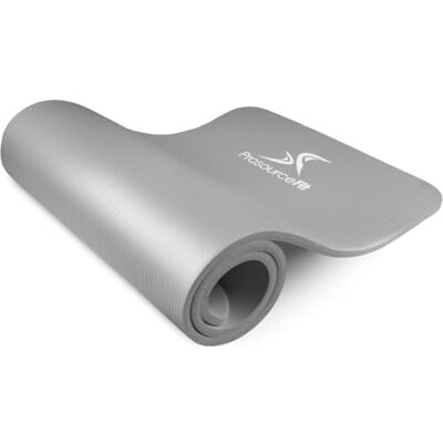 ProsourceFit Extra Thick Yoga And Pilates Mat ½” (13mm), 71-inch Long High Density Exercise Mat with Comfort Foam And Carrying Strap ProsourceFit Extra Thick Yoga And Pilates Mat ½” (13mm), 71-inch Long High Density Exercise Mat with Comfort Foam And Carrying Strap