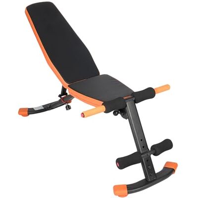 Ultrasport Panca da allenamento multifunzionale, con schienale regolabile in 6 livelli (-24°/0°/19°/36°/53°/79°), panca Sit-Up per allenamento tutto il corpo, salvaspazio, fino a 150 kg Ultrasport Panca da allenamento multifunzionale, con schienale regolabile in 6 livelli (-24°/0°/19°/36°/53°/79°), panca Sit-Up per allenamento tutto il corpo, salvaspazio, fino a 150 kg