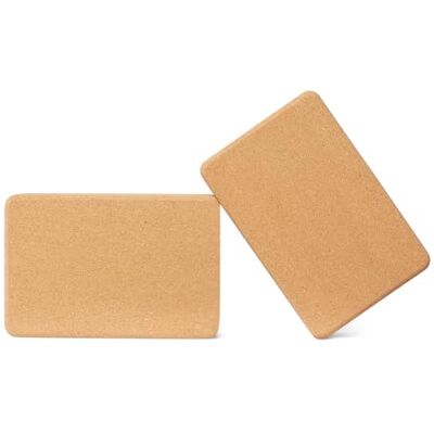Basics Blocco Yoga in Sughero Naturale, 23 x 15 x 8 cm, Set da 2 Basics Blocco Yoga in Sughero Naturale, 23 x 15 x 8 cm, Set da 2