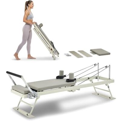 VEVOR Riformatore Pilates Pieghevole, Macchina per Allenamento Pilates per Palestra Casa, Letto Pilates con Doppia Resistenza Molla e Corda, per Utenti Avanzati Principianti, 2080x560x725 mm VEVOR Riformatore Pilates Pieghevole, Macchina per Allenamento Pilates per Palestra Casa, Letto Pilates con Doppia Resistenza Molla e Corda, per Utenti Avanzati Principianti, 2080x560x725 mm