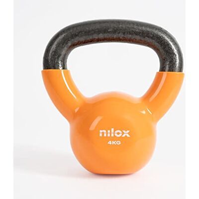 Nilox , Kettlebell 4 Kg, Peso Palestra e per Allenamento a Casa, Kettlebell con Impugnatura Confortevole e Base Piatta Antirotolamento, Allenamento Casalingo, Peso Fisso 4 Kg, Interni in Ghisa Nilox , Kettlebell 4 Kg, Peso Palestra e per Allenamento a Casa, Kettlebell con Impugnatura Confortevole e Base Piatta Antirotolamento, Allenamento Casalingo, Peso Fisso 4 Kg, Interni in Ghisa