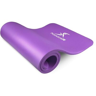 ProsourceFit Extra Thick Yoga And Pilates Mat ½” (13mm), 71-inch Long High Density Exercise Mat with Comfort Foam And Carrying Strap ProsourceFit Extra Thick Yoga And Pilates Mat ½” (13mm), 71-inch Long High Density Exercise Mat with Comfort Foam And Carrying Strap