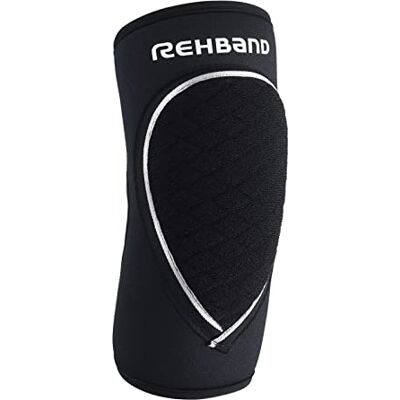 Rehband Gomitiere Nera, Protezione per il Gomito in Neoprene per Pallamano e Pallavolo, Gomitiera per Sport Indoor Unisex, Colore:Nero, Misura:XL Rehband Gomitiere Nera, Protezione per il Gomito in Neoprene per Pallamano e Pallavolo, Gomitiera per Sport Indoor Unisex, Colore:Nero, Misura:XL