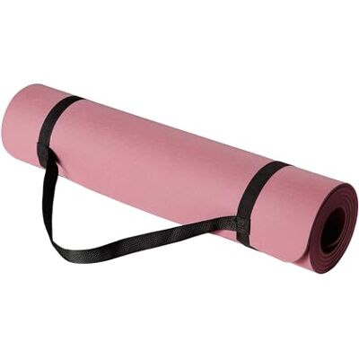 Basics 1/4 Inch Thick TPE Exercise Yoga Mat with Carrying Strap Basics 1/4 Inch Thick TPE Exercise Yoga Mat with Carrying Strap