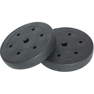 BAKAJI Set 2 Dischi per Bilanciere e Manubri Peso 20kg (10kg x 2) Cemento Foro 25mm, Rivestimento in Plastica Antigraffio, Professionali Palestra, Fitness, Riabilitazione, Esercizio Fisico Allenamento BAKAJI Set 2 Dischi per Bilanciere e Manubri Peso 20kg (10kg x 2) Cemento Foro 25mm, Rivestimento in Plastica Antigraffio, Professionali Palestra, Fitness, Riabilitazione, Esercizio Fisico Allenamento
