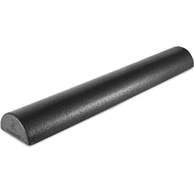 ProSource Fit High Density Half-Round Foam Rollers for Body Conditioning, Pilates, Yoga, Stretching, Balance & Core Exercises, 36x3 inch, Black ProSource Fit High Density Half-Round Foam Rollers for Body Conditioning, Pilates, Yoga, Stretching, Balance & Core Exercises, 36x3 inch, Black