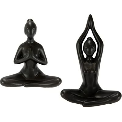 I.GE.A. Donna Yoga Figura Decorativa - 16x17cm - Nera I.GE.A. Donna Yoga Figura Decorativa - 16x17cm - Nera