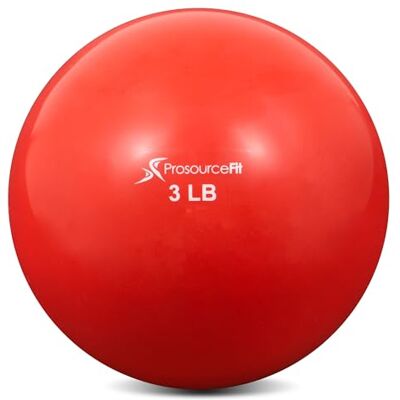 ProsourceFit Weighted Toning Exercise Balls for Pilates, Yoga, Strength Training and Physical Therapy, 3 lb, Red ProsourceFit Weighted Toning Exercise Balls for Pilates, Yoga, Strength Training and Physical Therapy, 3 lb, Red
