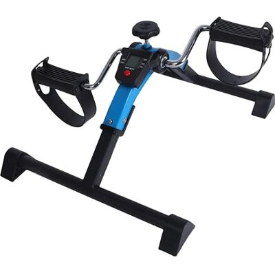 Endless Pedale pieghevole Exerciser con monitor LCD blu Materiale: lega di acciaio Mini Under Desk Exercise Bike Foot Hand Cycle Portable Arm and Leg Exercise Peddler Machine per uomini e Endless Pedale pieghevole Exerciser con monitor LCD blu Materiale: lega di acciaio Mini Under Desk Exercise Bike Foot Hand Cycle Portable Arm and Leg Exercise Peddler Machine per uomini e