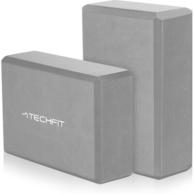 TechFit Mattoncino da Yoga in Schiuma EVA ad Alta Densità, Set da 2 Pezzi, Leggero e Antiscivolo, Supporto Ideale per Yoga, Pilates, Stretching, Dimensioni 23x15x7.6 cm, Grigio TechFit Mattoncino da Yoga in Schiuma EVA ad Alta Densità, Set da 2 Pezzi, Leggero e Antiscivolo, Supporto Ideale per Yoga, Pilates, Stretching, Dimensioni 23x15x7.6 cm, Grigio
