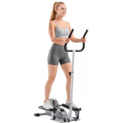 Sunny Health & Fitness Ellittica Mini 2-in-1 da Seduti/in Piedi, Pedaliera Portatile con Manubri per Allenamento in Casa, Esercizio a Basso Impatto per Anziani/Donne , Grigia Sunny Health & Fitness Ellittica Mini 2-in-1 da Seduti/in Piedi, Pedaliera Portatile con Manubri per Allenamento in Casa, Esercizio a Basso Impatto per Anziani/Donne , Grigia