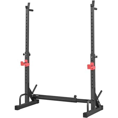VEVOR Stazione di Forza Sportiva con Altezza e Larghezza Regolabili, Attrezzatura per Allenamento della Forza da 250 kg con Supporti per Bilanciere e Ganci a J per Distensioni su Panca VEVOR Stazione di Forza Sportiva con Altezza e Larghezza Regolabili, Attrezzatura per Allenamento della Forza da 250 kg con Supporti per Bilanciere e Ganci a J per Distensioni su Panca