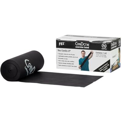 Cando Banda per Esercizi Senza Lattice in Rotolo 5,5 m – Nera (X-Forte) – Banda di Resistenza in TPE Resistente agli Strappi per Fisioterapia ed Ergoterapia Cando Banda per Esercizi Senza Lattice in Rotolo 5,5 m – Nera (X-Forte) – Banda di Resistenza in TPE Resistente agli Strappi per Fisioterapia ed Ergoterapia