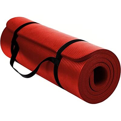 TechFit Fitness Tappetino Yoga Professionale Ideale per Palestra in Casa, Esercizi del Pavimento, Campeggio, Stretching, Pilates 10 mm, Rosso TechFit Fitness Tappetino Yoga Professionale Ideale per Palestra in Casa, Esercizi del Pavimento, Campeggio, Stretching, Pilates 10 mm, Rosso