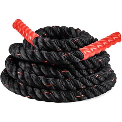 Ultrasport Battle Rope, lunghezza corda 12 metri, diametro 3,8 cm, fune da allenamento di alta qualità per resistenza alla forza e sviluppo muscolare, corda da allenamento per un efficace allenamento Ultrasport Battle Rope, lunghezza corda 12 metri, diametro 3,8 cm, fune da allenamento di alta qualità per resistenza alla forza e sviluppo muscolare, corda da allenamento per un efficace allenamento