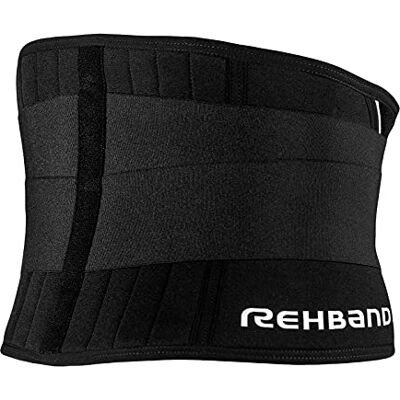 Rehband UD X Stable fascia lombare in neoprene 5 mm, supporto schiena stabilizzante per attività fisiche, cintura lombare nera riscaldante e di sostegno taglie S-XXL, Colore:Nero, Misura:M Rehband UD X Stable fascia lombare in neoprene 5 mm, supporto schiena stabilizzante per attività fisiche, cintura lombare nera riscaldante e di sostegno taglie S-XXL, Colore:Nero, Misura:M