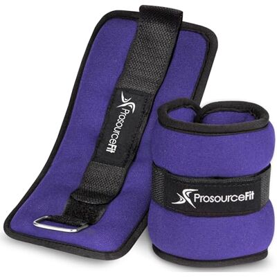 ProSource Fit Ankle, Wrist, Arm, And Leg Weights for Men And Women, Set of 2.5lb Each, Purple ProSource Fit Ankle, Wrist, Arm, And Leg Weights for Men And Women, Set of 2.5lb Each, Purple